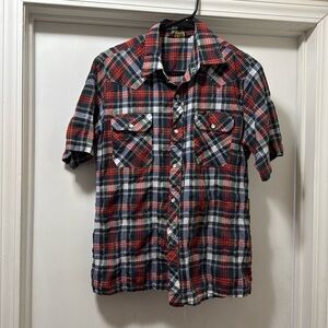 Lee button up plaid short sleeve shirt